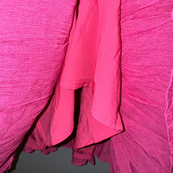 EUC Hello Molly Berry Bie Dress Hot Pink Front Tie Size XS - Picture 5 of 8